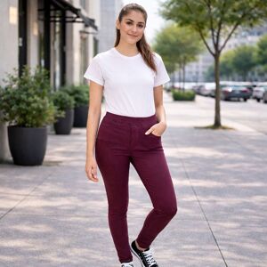 Smart Living Women's Skinny Fit Denim Jeggings with Pockets - Classic Casual Trousers in Purple Size: 8 Purple 8 Smart Living Women's Skinny Fit Denim Jeggings with Pockets - Classic Casual Trousers in Purple Size: 8 Purple 8