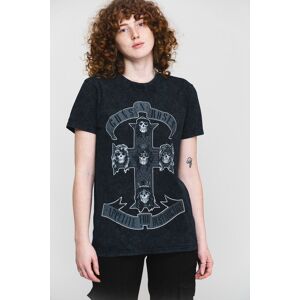 Guns N' Roses Guns N Roses Monochrome Cross Dip Dye Fashion T-Shirt in Black Size: Large Black L Guns N' Roses Guns N Roses Monochrome Cross Dip Dye Fashion T-Shirt in Black Size: Large Black L