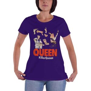 Queen Women's Killer Skinny Fit T-Shirt in Purple Size: Large Purple L Queen Women's Killer Skinny Fit T-Shirt in Purple Size: Large Purple L