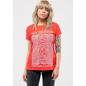 Joy Division Women's Unknown Pleasures Skinny Fit T-Shirt in Red Size: XL Red XL Joy Division Women's Unknown Pleasures Skinny Fit T-Shirt in Red Size: XL Red XL