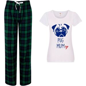 60 SECOND MAKEOVER Women's Pug Mum Pyjamas Tartan Trouser Bottoms Pyjama Dog Pyjamas in Green Size: XS Green XS 60 SECOND MAKEOVER Women's Pug Mum Pyjamas Tartan Trouser Bottoms Pyjama Dog Pyjamas in Green Size: XS Green XS