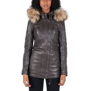 TruClothing Women's Mid Length Hooded Parka Jacket in Brown Size: XL Brown XL TruClothing Women's Mid Length Hooded Parka Jacket in Brown Size: XL Brown XL