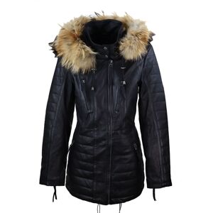 TruClothing Women's Mid Length Hooded Parka Jacket in Black Size: 5XL Black 5XL TruClothing Women's Mid Length Hooded Parka Jacket in Black Size: 5XL Black 5XL