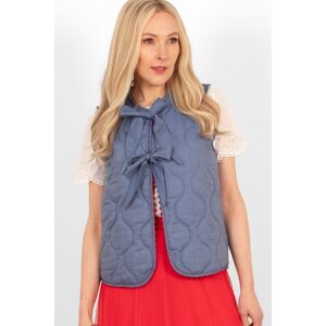 Sarta Women's Noa Quilted Gilet - Denim Blue, Chambray in Blue Size: Small Blue S Sarta Women's Noa Quilted Gilet - Denim Blue, Chambray in Blue Size: Small Blue S