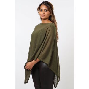 Sarta Women's Kim Lightweight Poncho Top One Size in Khaki Khaki One Size Sarta Women's Kim Lightweight Poncho Top One Size in Khaki Khaki One Size