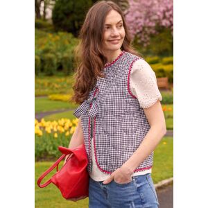 Sarta Women's Noa Quilted Gilet - Black, Gingham in Black Size: 8-10 Black 8-10 Sarta Women's Noa Quilted Gilet - Black, Gingham in Black Size: 8-10 Black 8-10