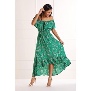 Mela London Green Ditsy Bardot Dress - 24 UK Mela London Green Ditsy Bardot Dress - 24 UK