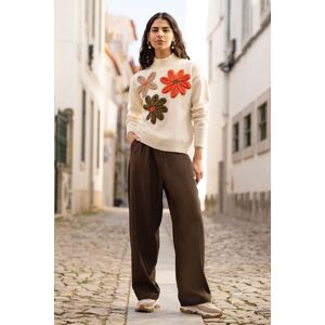 Yumi Women's Brown Wide Leg Trousers Size: 16 Brown 16 Yumi Women's Brown Wide Leg Trousers Size: 16 Brown 16