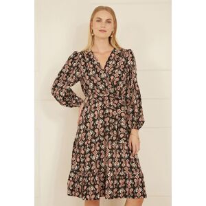 Yumi Women's Black Ikat Long Sleeve Skater Dress Size: 8 Black 8 Yumi Women's Black Ikat Long Sleeve Skater Dress Size: 8 Black 8