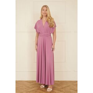 Yumi Women's Pink Jersey Stretch Multiway Midi Dress Size: 12 Pink 12 Yumi Women's Pink Jersey Stretch Multiway Midi Dress Size: 12 Pink 12