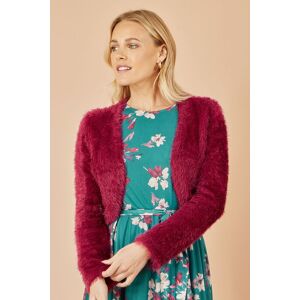 Yumi Women's Burgundy Eyelash Knit Bolero Size: Medium Burgundy M Yumi Women's Burgundy Eyelash Knit Bolero Size: Medium Burgundy M