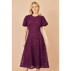 Yumi Women's Burgundy Lace Midi Skater Dress Size: 8 Burgundy 8 Yumi Women's Burgundy Lace Midi Skater Dress Size: 8 Burgundy 8