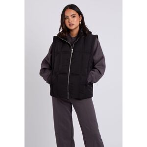 Urban Bliss Women's Clean Padded Gilet in Black Size: 8 Black 8 Urban Bliss Women's Clean Padded Gilet in Black Size: 8 Black 8