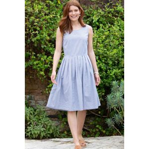 Kite Women's Chesil Organic Cotton Ticking Dress in Navy Size: 18 Navy 18 Kite Women's Chesil Organic Cotton Ticking Dress in Navy Size: 18 Navy 18