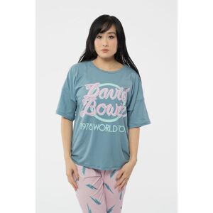 David Bowie Women's 1978 World Tour Pyjamas in Pink Size: Large Pink L David Bowie Women's 1978 World Tour Pyjamas in Pink Size: Large Pink L