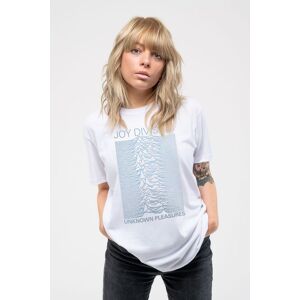 Joy Division Women's Unknown Pleasures Skinny Fit T-Shirt in White Size: Medium White M Joy Division Women's Unknown Pleasures Skinny Fit T-Shirt in White Size: Medium White M