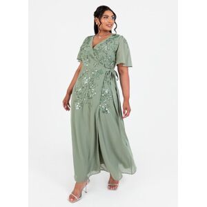 Maya Deluxe Women's Embellished Strappy Tie-Back Maxi Dress in Mint Size: 10 Mint 10 Maya Deluxe Women's Embellished Strappy Tie-Back Maxi Dress in Mint Size: 10 Mint 10