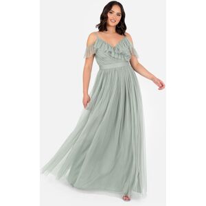 Anaya with Love Women's Cold Shoulder Maxi Dress in Green Size: 10 Green 10 Anaya with Love Women's Cold Shoulder Maxi Dress in Green Size: 10 Green 10
