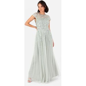 Maya Deluxe Women's Embellished Cap Sleeve Maxi Dress in Mint Size: 6 Mint 6 Maya Deluxe Women's Embellished Cap Sleeve Maxi Dress in Mint Size: 6 Mint 6