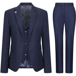 Infinity Leather Women's 3 Piece Tailored Fit Plain Formal Office Suit in Navy Size: 10 Navy 10 Infinity Leather Women's 3 Piece Tailored Fit Plain Formal Office Suit in Navy Size: 10 Navy 10