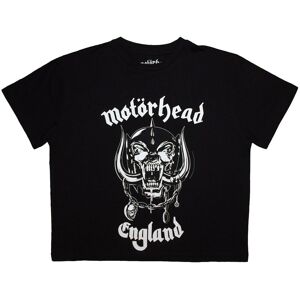 Motorhead Women's England Band Logo Crop Top in Black Size: Large Black L Motorhead Women's England Band Logo Crop Top in Black Size: Large Black L