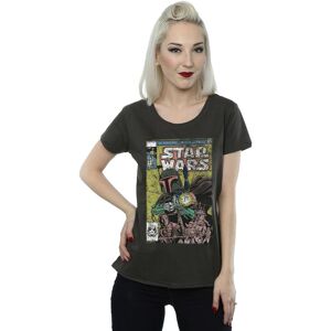 Star Wars Women's Boba Fett Comic Cotton T-Shirt in Mid Grey Size: XS Mid Grey XS Star Wars Women's Boba Fett Comic Cotton T-Shirt in Mid Grey Size: XS Mid Grey XS