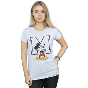 Disney Women's Mickey Mouse Classic M Cotton T-Shirt in Grey Size: Small Grey S Disney Women's Mickey Mouse Classic M Cotton T-Shirt in Grey Size: Small Grey S