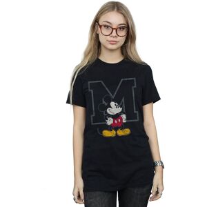 Disney Women's M Mickey Mouse Cotton Boyfriend T-Shirt in Black Size: Large Black L Disney Women's M Mickey Mouse Cotton Boyfriend T-Shirt in Black Size: Large Black L