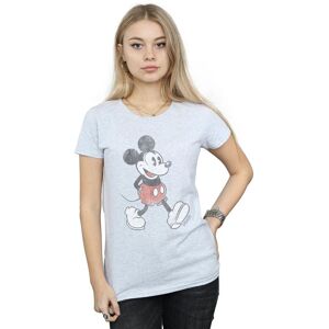 Disney Women's Walking Mickey Mouse Cotton T-Shirt in Grey Size: Large Grey L Disney Women's Walking Mickey Mouse Cotton T-Shirt in Grey Size: Large Grey L