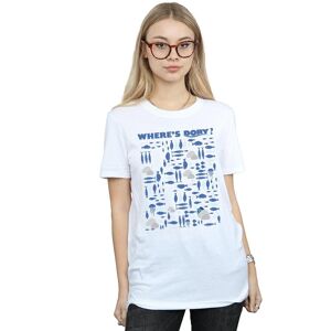 Disney Women's Finding Dory Where´s Dory? Cotton Boyfriend T-Shirt in White Size: Large White L Disney Women's Finding Dory Where´s Dory? Cotton Boyfriend T-Shirt in White Size: Large White L