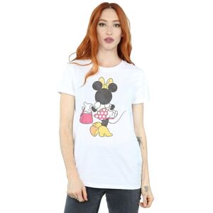 Disney Women's Minnie Mouse Back Pose Cotton Boyfriend T-Shirt in White Size: 2XL White 2XL Disney Women's Minnie Mouse Back Pose Cotton Boyfriend T-Shirt in White Size: 2XL White 2XL