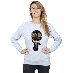 AC/DC Women's Rock Or Bust Angus Young Sweatshirt in Grey Size: Medium Grey M AC/DC Women's Rock Or Bust Angus Young Sweatshirt in Grey Size: Medium Grey M