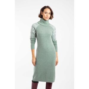 Weird Fish Women's Ezzie Fair Isle Roll Neck Knitted Dress in Bright Green Size: 18 Bright Green 18 Weird Fish Women's Ezzie Fair Isle Roll Neck Knitted Dress in Bright Green Size: 18 Bright Green 18