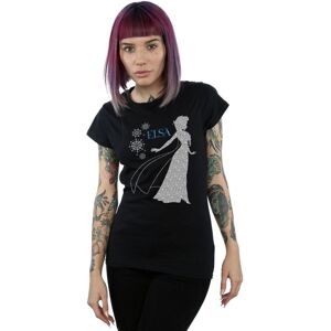 Disney Women's Frozen Elsa Christmas Silhouette Cotton T-Shirt in Black Size: 2XL Black 2XL Disney Women's Frozen Elsa Christmas Silhouette Cotton T-Shirt in Black Size: 2XL Black 2XL