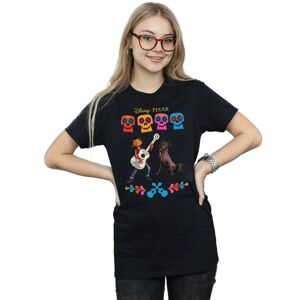 Disney Women's Coco Miguel Logo Cotton Boyfriend T-Shirt in Black Size: 2XL Black 2XL Disney Women's Coco Miguel Logo Cotton Boyfriend T-Shirt in Black Size: 2XL Black 2XL