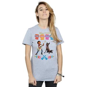 Disney Women's Coco Miguel Logo Cotton Boyfriend T-Shirt in Grey Size: XL Grey XL Disney Women's Coco Miguel Logo Cotton Boyfriend T-Shirt in Grey Size: XL Grey XL