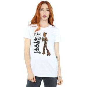Marvel Women's Avengers Infinity War I Am Teenage Groot Cotton Boyfriend T-Shirt in White Size: 3XL White 3XL Marvel Women's Avengers Infinity War I Am Teenage Groot Cotton Boyfriend T-Shirt in White Size: 3XL White 3XL