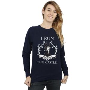 Disney Women's Maleficent I Run This Castle Sweatshirt in Navy Size: Small Navy S Disney Women's Maleficent I Run This Castle Sweatshirt in Navy Size: Small Navy S
