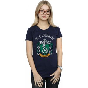 Harry Potter Women's Slytherin Crest Cotton T-Shirt in Navy Size: XL Navy XL Harry Potter Women's Slytherin Crest Cotton T-Shirt in Navy Size: XL Navy XL