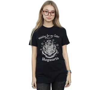 Harry Potter Women's Waiting For My Letter Hogwarts Cotton Boyfriend T-Shirt in Black Size: 3XL Black 3XL Harry Potter Women's Waiting For My Letter Hogwarts Cotton Boyfriend T-Shirt in Black Size: 3XL Black 3XL