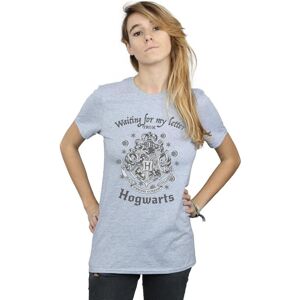 Harry Potter Women's Waiting For My Letter Hogwarts Cotton Boyfriend T-Shirt in Grey Size: XL Grey XL Harry Potter Women's Waiting For My Letter Hogwarts Cotton Boyfriend T-Shirt in Grey Size: XL Grey XL