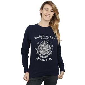 Harry Potter Women's Hogwarts Waiting For My Letter Sweatshirt in Navy Size: Large Navy L Harry Potter Women's Hogwarts Waiting For My Letter Sweatshirt in Navy Size: Large Navy L