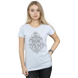 Harry Potter Women's Hogwarts Draco Dormiens Crest Cotton T-Shirt in Grey Size: Medium Grey M Harry Potter Women's Hogwarts Draco Dormiens Crest Cotton T-Shirt in Grey Size: Medium Grey M