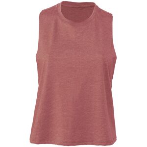 Bella + Canvas Women's Racerback Cropped Sleeveless Tank Top in Mauve Size: Large Mauve L Bella + Canvas Women's Racerback Cropped Sleeveless Tank Top in Mauve Size: Large Mauve L