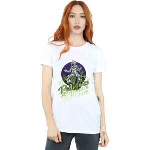 Beetlejuice Women's Faded Pose Cotton Boyfriend T-Shirt in White Size: Medium White M Beetlejuice Women's Faded Pose Cotton Boyfriend T-Shirt in White Size: Medium White M