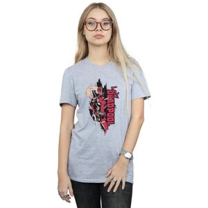 Marvel Women's Deadpool Lady Deadpool Cotton Boyfriend T-Shirt in Grey Size: Medium Grey M Marvel Women's Deadpool Lady Deadpool Cotton Boyfriend T-Shirt in Grey Size: Medium Grey M