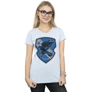 Harry Potter Women's Ravenclaw Crest Flat Cotton T-Shirt in Grey Size: Medium Grey M Harry Potter Women's Ravenclaw Crest Flat Cotton T-Shirt in Grey Size: Medium Grey M