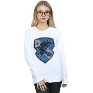 Harry Potter Women's Ravenclaw Crest Flat Sweatshirt in White Size: Medium White M Harry Potter Women's Ravenclaw Crest Flat Sweatshirt in White Size: Medium White M