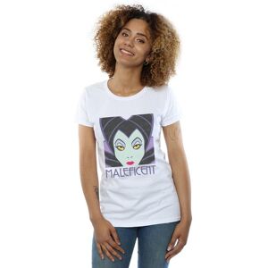 Disney Women's Maleficent Cropped Head Cotton T-Shirt in White Size: 2XL White 2XL Disney Women's Maleficent Cropped Head Cotton T-Shirt in White Size: 2XL White 2XL