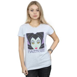Disney Women's Maleficent Cropped Head Cotton T-Shirt in Grey Size: Medium Grey M Disney Women's Maleficent Cropped Head Cotton T-Shirt in Grey Size: Medium Grey M